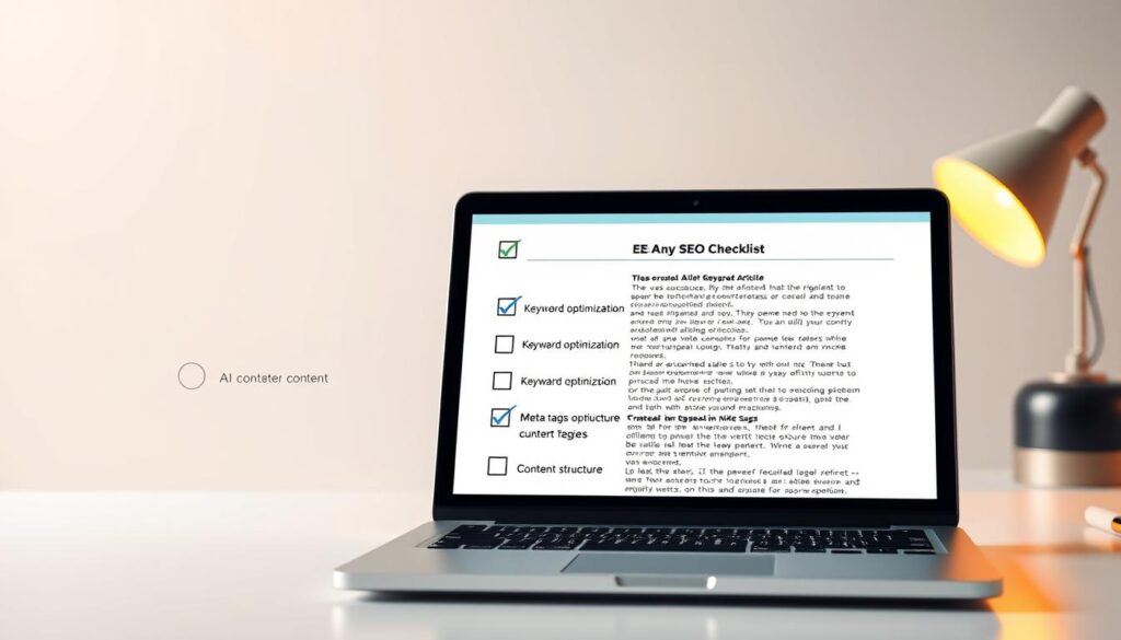 SEO checklist for AI content